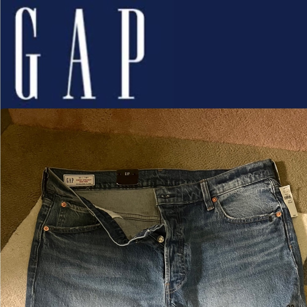 Gap womens cheeky straight high rise jeans size 33 / 16